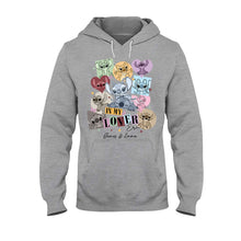 Load image into Gallery viewer, Personalized Couple T-shirt & Hoodie with Custom Names Gift for Her & Him