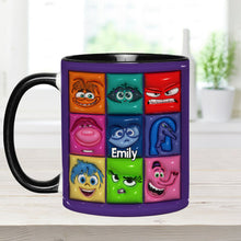 Load image into Gallery viewer, Personalized Accent Mug with Emotion Faces Custom Name Gift