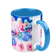 Load image into Gallery viewer, Personalized Ohana Accent Mug Colorful Floral Design Gift