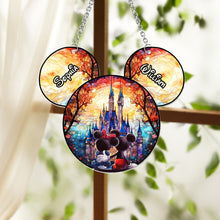 Load image into Gallery viewer, Personalized Disney Castle Suncatcher Ornament Gift for Couples