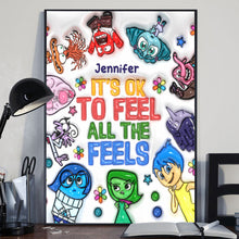 Load image into Gallery viewer, Personalized Canvas Print It's Ok To Feel All The Feels Gift for Kids