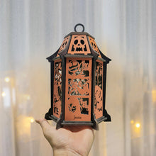 Load image into Gallery viewer, Personalized Wooden Laser Cut Lantern Halloween Decor Gift