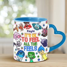 Load image into Gallery viewer, Personalized Heart Handle Mug Custom Name Gift for Mom