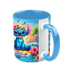 Load image into Gallery viewer, Personalized Ohana Accent Mug Custom Name Tropical Gift