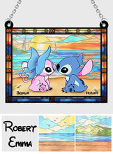 Load image into Gallery viewer, Personalized Ohana Window Hanging Suncatcher Ornament Gift