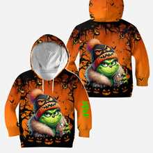 Load image into Gallery viewer, Personalized Halloween Grinch Hoodie & Leggings Set Gift