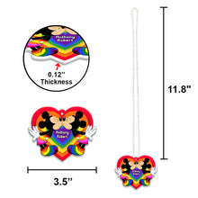 Load image into Gallery viewer, Personalized Car Ornament Love Is Love LGBT Rainbow Gift