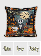 Load image into Gallery viewer, Personalized Nightmare Throw Pillow Halloween Gift for Kids