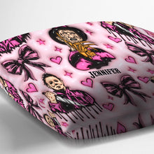 Load image into Gallery viewer, Personalized Horror Movie Fan Throw Pillow Custom Name Gift
