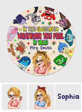 Load image into Gallery viewer, Personalized Classroom Round Wood Sign Custom Name Gift for Teacher