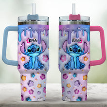 Load image into Gallery viewer, Personalized Ohana Tumbler with Handle Custom Name Gift Idea