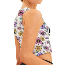 Load image into Gallery viewer, Personalized Floral Print Crop Tank Top Custom Name Gift