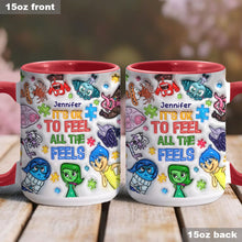 Load image into Gallery viewer, Personalized Autism Awareness Accent Mug Custom Name Gift