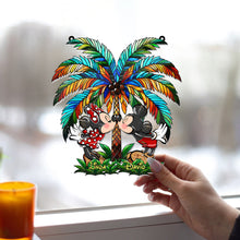 Load image into Gallery viewer, Personalized Palm Tree Suncatcher Ornament Gift for Couples
