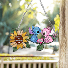 Load image into Gallery viewer, Personalized Sunflower Suncatcher Ornament Custom Names Gift for Anniversaries
