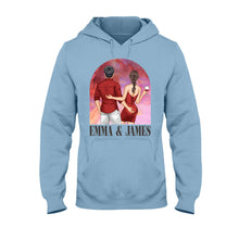 Load image into Gallery viewer, Personalized Couple T-Shirt & Hoodie Unique Gift for Anniversary or Valentine's Day