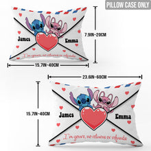 Load image into Gallery viewer, Personalized Ohana Love Letter Pillow Cover Custom Names Gift