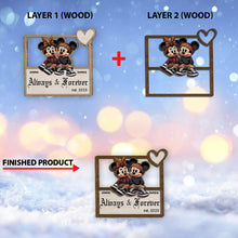 Load image into Gallery viewer, Personalized Always And Forever 2 Layered Wood Sign Gift for Couples