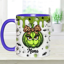 Load image into Gallery viewer, Personalized Grinchy Grandma Accent Mug Custom Name Gift