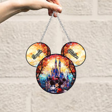 Load image into Gallery viewer, Personalized Disney Castle Suncatcher Ornament Gift for Couples