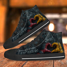 Load image into Gallery viewer, Personalized High Top Shoes with Let's Fu*cking Go Design for Couples