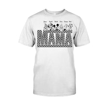 Load image into Gallery viewer, Personalized Vintage Checkered Mouse T-Shirt & Hoodie for Mom and Dad