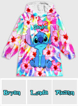 Load image into Gallery viewer, Personalized Tie Dye Blanket Hoodie with Name - Gift for Her