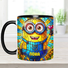 Load image into Gallery viewer, Personalized Minion Accent Mug Custom Name Gift for Kids