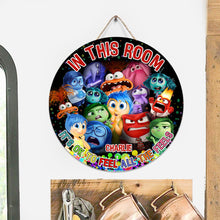 Load image into Gallery viewer, Personalized Round Wood Sign with Custom Name for Kids' Room