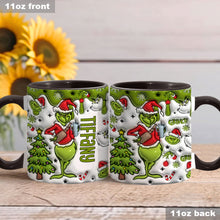 Load image into Gallery viewer, Personalized Grinch Accent Mug Custom Name Gift for Christmas