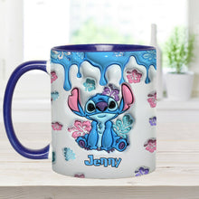 Load image into Gallery viewer, Personalized Ohana Accent Mug Custom Name Gift for Birthdays