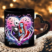 Load image into Gallery viewer, Personalized Heart Handle Mug Custom Couple Gift for Valentine's Day