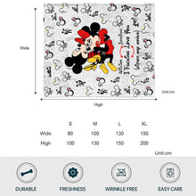 Load image into Gallery viewer, Personalized Double-Sided Flannel Mouse Blanket for Couples