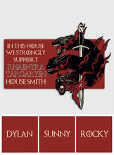 Load image into Gallery viewer, Personalized Thrones Game Shaped Doormat Custom Family Name Gift