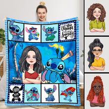 Load image into Gallery viewer, Personalized Ohana Blanket Custom Family Gift Soft Flannel