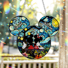 Load image into Gallery viewer, Personalized Mouse Couple Suncatcher Ornament for Animal Lovers