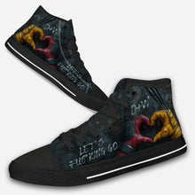 Load image into Gallery viewer, Personalized High Top Shoes with Let's Fu*cking Go Design for Couples