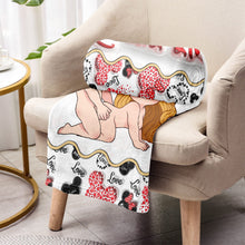 Load image into Gallery viewer, Personalized Mouse-Themed Blanket Custom Names Gift for Couple