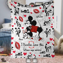 Load image into Gallery viewer, Personalized Funny Couple Blanket Custom Names Romantic Gift