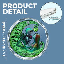 Load image into Gallery viewer, Personalized True Love Never Dies Glass Ornament Christmas Gift