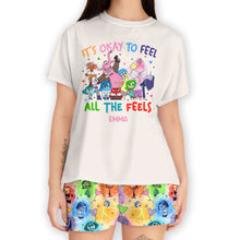 Load image into Gallery viewer, Personalized All Over Shirt & Shorts Set for Women - Colorful Feelings Gift