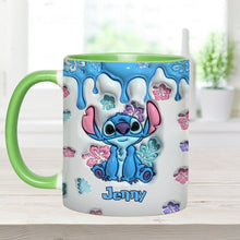 Load image into Gallery viewer, Personalized Ohana Accent Mug Custom Name Gift for Birthdays