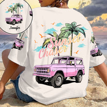 Load image into Gallery viewer, Personalized Sunset Chaser All Over Shirt with Custom Name for Beach Lovers