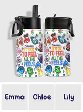 Load image into Gallery viewer, Personalized Kids Water Bottle Custom Name Fun Design Gift