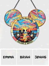 Load image into Gallery viewer, Personalized Mouse Hanging Suncatcher Ornament Custom Gift for Couples
