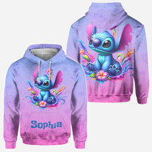 Load image into Gallery viewer, Personalized Blue Ohana All Over Shirt Custom Name Gift