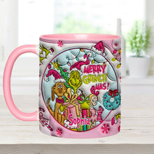 Load image into Gallery viewer, Personalized Merry Grinchmas Accent Mug Custom Name Holiday Gift