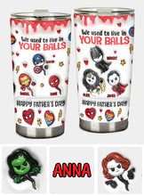 Load image into Gallery viewer, Personalized Marvelous Universe Tumbler Custom Name Gift for Dad