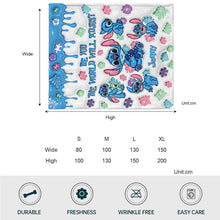 Load image into Gallery viewer, Personalized Autism Awareness Plush Blanket Custom Name Gift