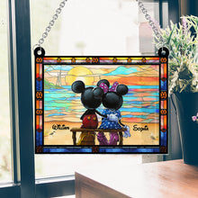 Load image into Gallery viewer, Personalized Mickey Mouse Window Hanging Suncatcher Ornament Gift for Couples